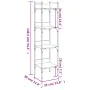 Bookcase with 4 smoked oak wood shelves 35x30x138.5 cm by , Bookcases and shelves - Ref: Foro24-838850, Price: 46,00 €, Disco...