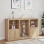 Sideboard with Sonoma oak LED lights 181.5x37x100 cm by , Sideboards - Ref: Foro24-3209179, Price: 229,26 €, Discount: %