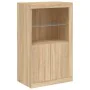 Sideboard with Sonoma oak LED lights 181.5x37x100 cm by , Sideboards - Ref: Foro24-3209179, Price: 229,26 €, Discount: %