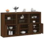 Sideboard with LED lights brown oak 181.5x37x100 cm by , Sideboards - Ref: Foro24-3209155, Price: 266,72 €, Discount: %