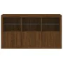 Sideboard with LED lights brown oak 181.5x37x100 cm by , Sideboards - Ref: Foro24-3209155, Price: 266,72 €, Discount: %