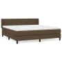 Boxspringbett mit dunkelbrauner Stoffmatratze 160x200 cm von , Betten und Lattenroste - Ref: Foro24-3129724, Preis: 489,29 €,...