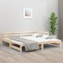 Trundle sofa bed solid pine wood 90x200 cm by , Beds and slatted bases - Ref: Foro24-840141, Price: 147,70 €, Discount: %