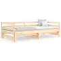 Trundle sofa bed solid pine wood 90x200 cm by , Beds and slatted bases - Ref: Foro24-840141, Price: 147,70 €, Discount: %