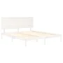 White solid wood bed frame Supe King 180x200 cm by , Beds and slatted bases - Ref: Foro24-3104819, Price: 178,74 €, Discount: %