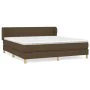 Box spring bed with dark brown fabric mattress 180x200 cm by , Beds and slatted bases - Ref: Foro24-3126984, Price: 546,40 €,...