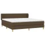 Box spring bed with dark brown fabric mattress 180x200 cm by , Beds and slatted bases - Ref: Foro24-3126984, Price: 546,40 €,...