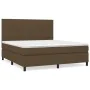 Box spring bed with dark brown fabric mattress 160x200 cm by , Beds and slatted bases - Ref: Foro24-3141788, Price: 582,02 €,...