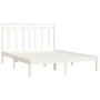 Estructura de cama madera maciza blanca King Size 150x200 cm de , Camas y somieres - Ref: Foro24-3105256, Precio: 145,35 €, D...