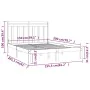 Estructura de cama madera maciza blanca King Size 150x200 cm de , Camas y somieres - Ref: Foro24-3105256, Precio: 145,35 €, D...