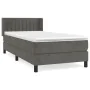 Box spring bed with dark gray velvet mattress 80x200 cm by , Beds and slatted bases - Ref: Foro24-3131046, Price: 267,60 €, D...