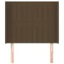 Headboard with dark brown fabric ears 83x16x118/128 cm by , Headboards and footboards - Ref: Foro24-3119795, Price: 70,71 €, ...