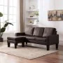 3-seater sofa with footrest in brown synthetic leather by , Sofas - Ref: Foro24-288770, Price: 411,17 €, Discount: %