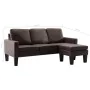 3-seater sofa with footrest in brown synthetic leather by , Sofas - Ref: Foro24-288770, Price: 411,17 €, Discount: %