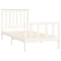 White pine wood bed frame with headboard 100x200cm by , Beds and slatted bases - Ref: Foro24-3188197, Price: 150,42 €, Discou...