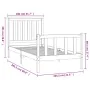 White pine wood bed frame with headboard 100x200cm by , Beds and slatted bases - Ref: Foro24-3188197, Price: 150,42 €, Discou...