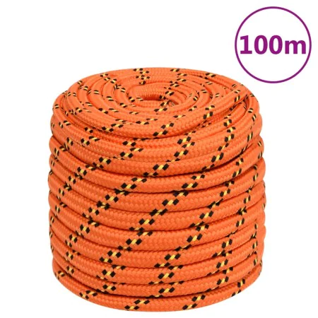 Orange polypropylene boat rope 16 mm 100 m by , Ropes and metal cords - Ref: Foro24-152680, Price: 76,04 €, Discount: %