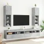 Concrete gray TV cabinet with LED lights 30.5x30x102 cm by , TV Furniture - Ref: Foro24-837021, Price: 54,70 €, Discount: %