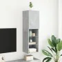 Concrete gray TV cabinet with LED lights 30.5x30x102 cm by , TV Furniture - Ref: Foro24-837021, Price: 54,70 €, Discount: %