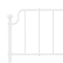 Metal bed frame with headboard and white footboard 180x200 cm by , Beds and slatted bases - Ref: Foro24-373958, Price: 116,35...