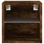 Wall-mounted TV cabinet with LED lights smoked oak 30x28.5x30 cm by , TV Furniture - Ref: Foro24-836981, Price: 31,35 €, Disc...