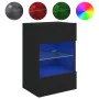 Wall-mounted TV cabinet with LED lights black 40x30x60.5 cm by , TV Furniture - Ref: Foro24-837080, Price: 47,35 €, Discount: %