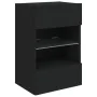 Wall-mounted TV cabinet with LED lights black 40x30x60.5 cm by , TV Furniture - Ref: Foro24-837080, Price: 47,35 €, Discount: %