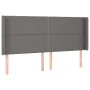 Cabecero con LED cuero sintético gris 203x16x118/128 cm de , Cabeceros y pies de cama - Ref: Foro24-3124020, Precio: 132,63 €...