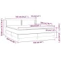 Boxspringbett mit schwarzer Stoffmatratze 160x200 cm von , Betten und Lattenroste - Ref: Foro24-3129643, Preis: 508,95 €, Rab...