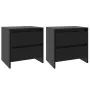 Nightstands 2 pcs engineered wood black 45x34.5x44.5 cm by vidaXL, Nightstands - Ref: Foro24-809848, Price: 79,42 €, Discount: %