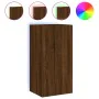 Wall-mounted TV cabinet with LED lights oak brown 40.5x35x80 cm by , TV Furniture - Ref: Foro24-837266, Price: 60,86 €, Disco...