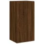 Wall-mounted TV cabinet with LED lights oak brown 40.5x35x80 cm by , TV Furniture - Ref: Foro24-837266, Price: 60,86 €, Disco...