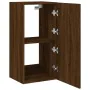 Wall-mounted TV cabinet with LED lights oak brown 40.5x35x80 cm by , TV Furniture - Ref: Foro24-837266, Price: 60,86 €, Disco...