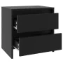 Nightstands 2 pcs engineered wood black 45x34.5x44.5 cm by vidaXL, Nightstands - Ref: Foro24-809848, Price: 79,42 €, Discount: %