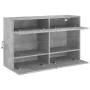 Wall-mounted TV stand with LED lights in concrete gray, 98.5x30x60.5 cm. by , TV Furniture - Ref: Foro24-837109, Price: 93,57...