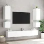 Wall-mounted TV cabinet with LED lights white 100x35x31 cm by , TV Furniture - Ref: Foro24-837295, Price: 76,11 €, Discount: %