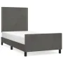 Dark gray velvet bed frame with headboard 80x200cm by , Beds and slatted bases - Ref: Foro24-3125661, Price: 149,97 €, Discou...