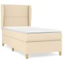 Box spring bed with cream fabric mattress 90x200 cm by , Beds and slatted bases - Ref: Foro24-3128418, Price: 355,68 €, Disco...