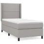 Box spring bed with light gray fabric mattress 90x200 cm by , Beds and slatted bases - Ref: Foro24-3131321, Price: 355,69 €, ...