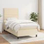 Box spring bed with cream fabric mattress 90x200 cm by , Beds and slatted bases - Ref: Foro24-3141670, Price: 339,62 €, Disco...