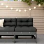 Zentrales Gartensofa massives Kiefernholz grau von , Modulare Sofas für den Außenbereich - Ref: Foro24-825480, Preis: 70,62 €...