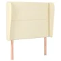 Headboard with ears cream-colored synthetic leather 93x23x118/128cm by , Headboards and footboards - Ref: Foro24-3117896, Pri...