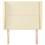 Headboard with ears cream-colored synthetic leather 93x23x118/128cm by , Headboards and footboards - Ref: Foro24-3117896, Pri...