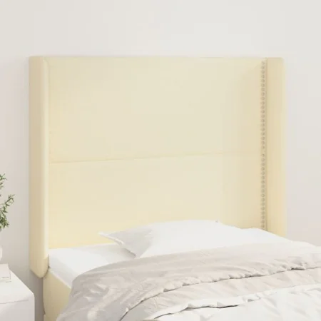 Headboard with ears cream synthetic leather 83x16x118/128cm by , Headboards and footboards - Ref: Foro24-3119514, Price: 77,1...