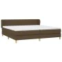 Boxspringbett mit dunkelbrauner Stoffmatratze 200x200 cm von , Betten und Lattenroste - Ref: Foro24-3126672, Preis: 600,81 €,...