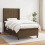 Box spring bed with dark brown fabric mattress 100x200 cm by , Beds and slatted bases - Ref: Foro24-3131572, Price: 392,80 €,...