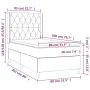 Box spring bed with cream fabric mattress 80x200 cm by , Beds and slatted bases - Ref: Foro24-3132190, Price: 345,87 €, Disco...