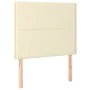 Headboard with LED lights cream synthetic leather 80x5x118/128 cm by , Headboards and footboards - Ref: Foro24-3122358, Price...