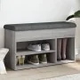 Banco zapatero madera de ingeniería gris Sonoma 82x32x45,5 cm de , Bancos para recibidores y almacenamiento - Ref: Foro24-835...