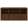 Sideboard with LED lights brown oak 142.5x37x67 cm by , Sideboards - Ref: Foro24-3209071, Price: 159,99 €, Discount: %